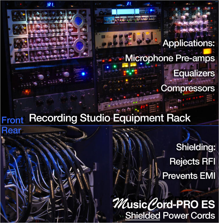 Buy MusicCord-PRO ES Power Cord For Studio Gear Microphone Pre-amps, Equalizers, Compressors - Essential Sound Products