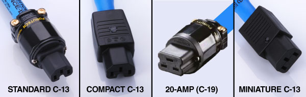The Essence 90-degree Left & Right C-13 Optional Connectors - Essential Sound Products